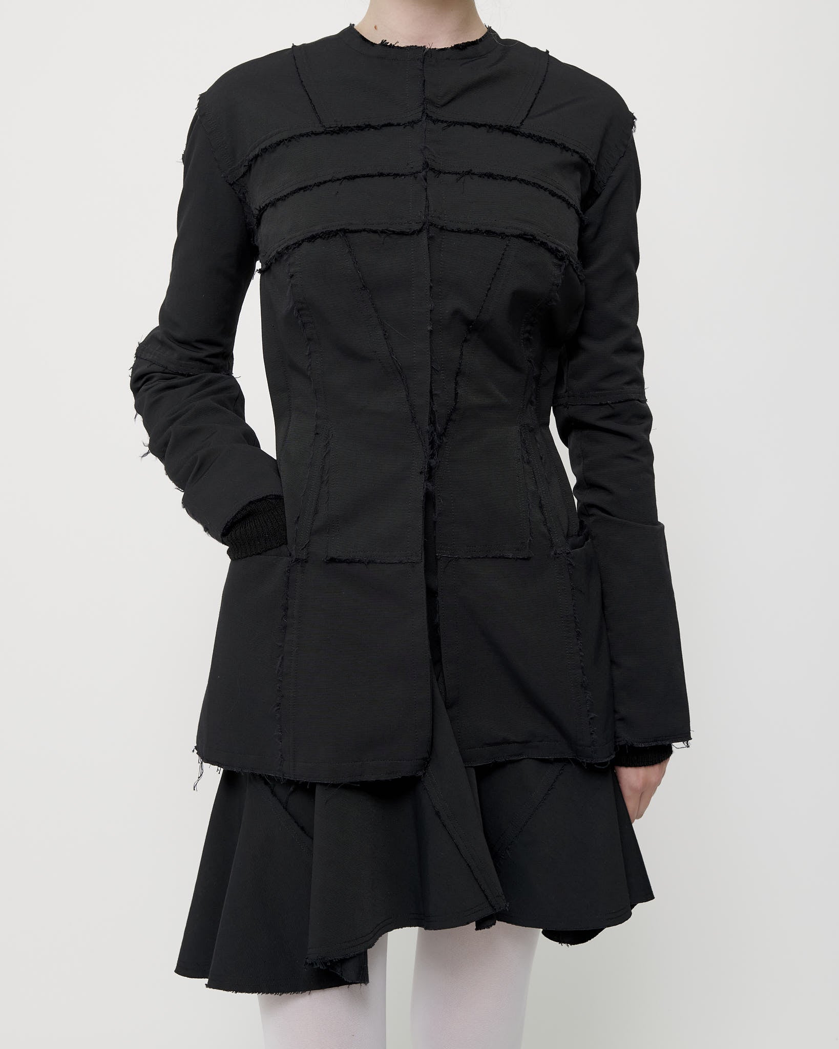 Black Long Line Jacket - Canvas
