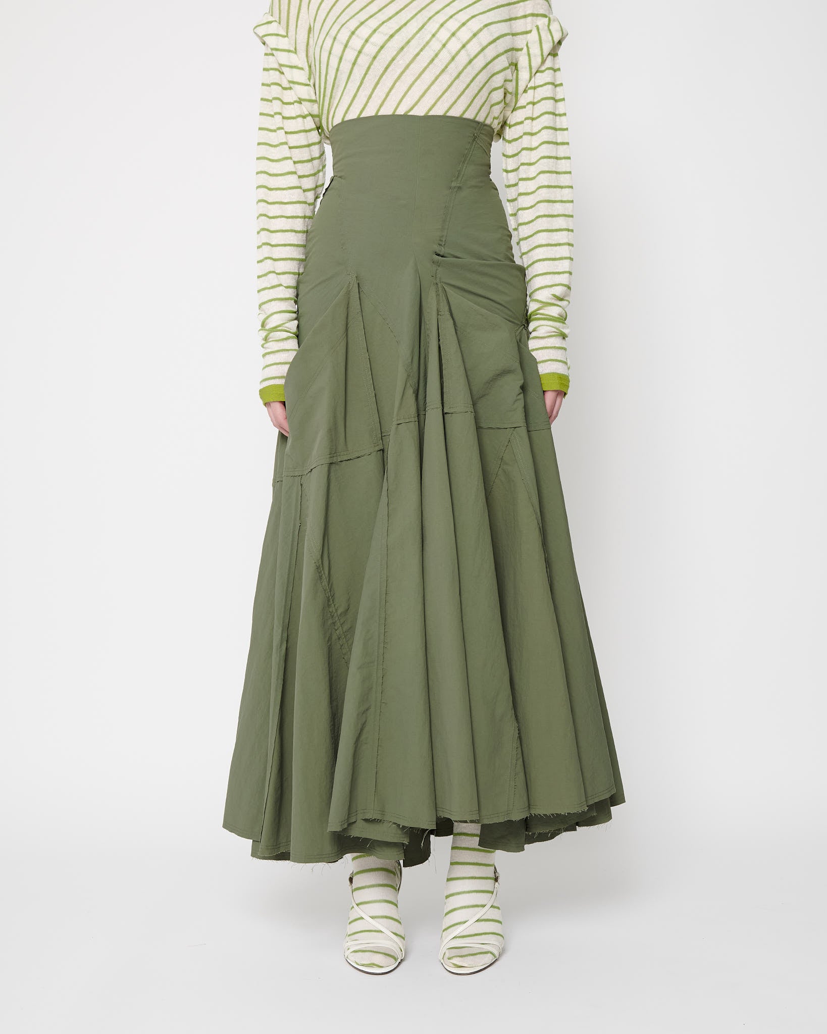 Khaki Full Flame Skirt
