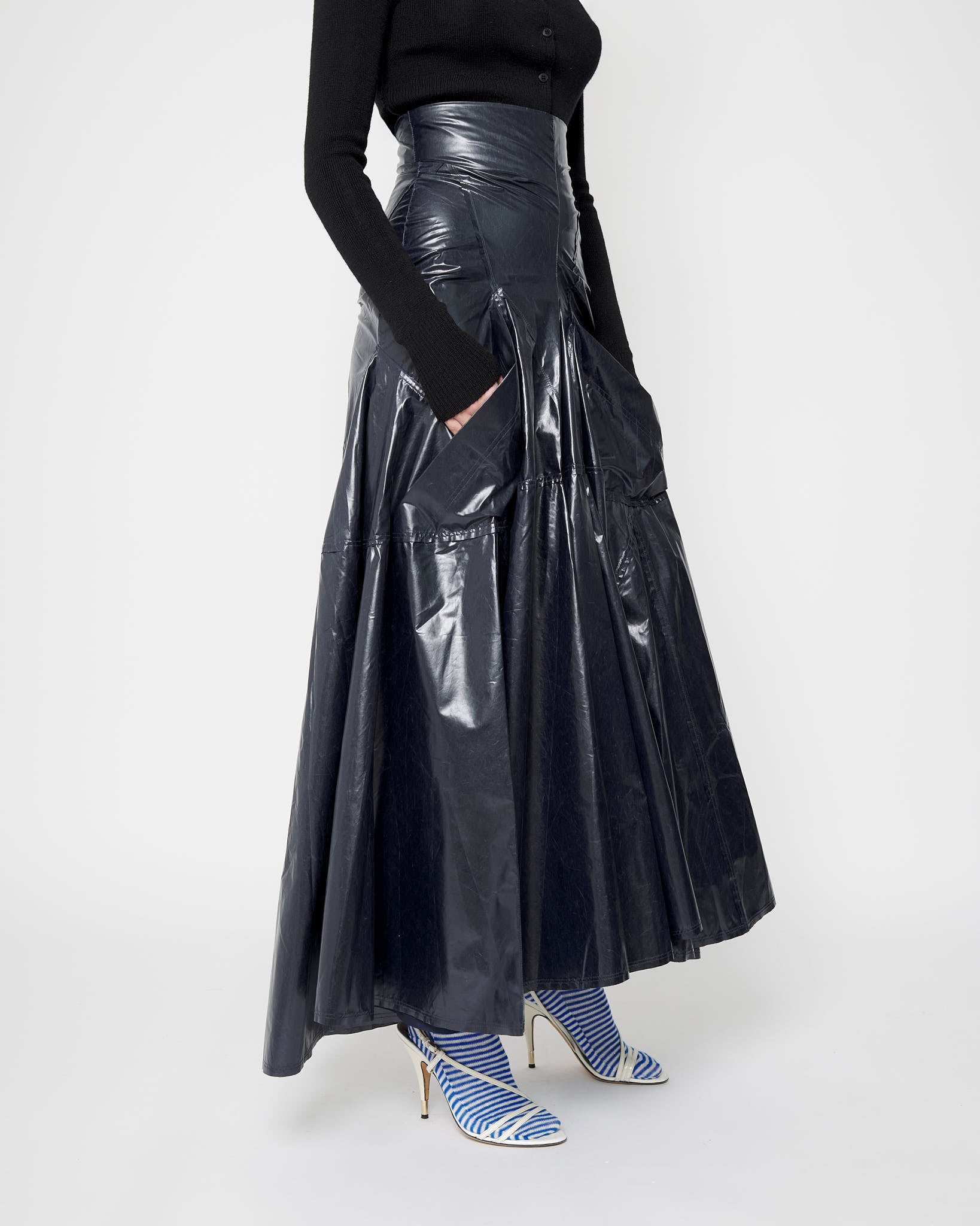 Navy Full Flame Skirt