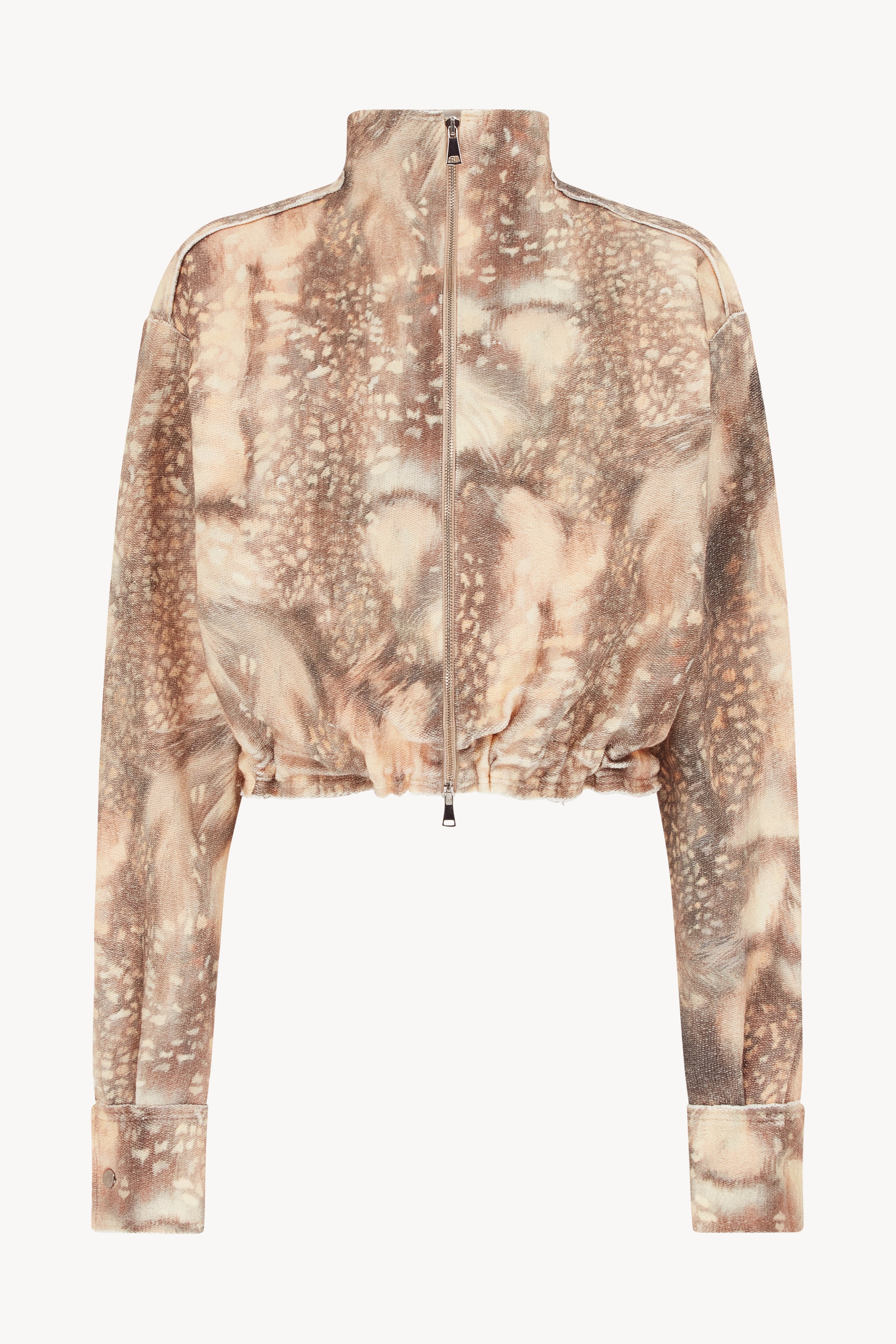 Deer Print Bomber Jacket
