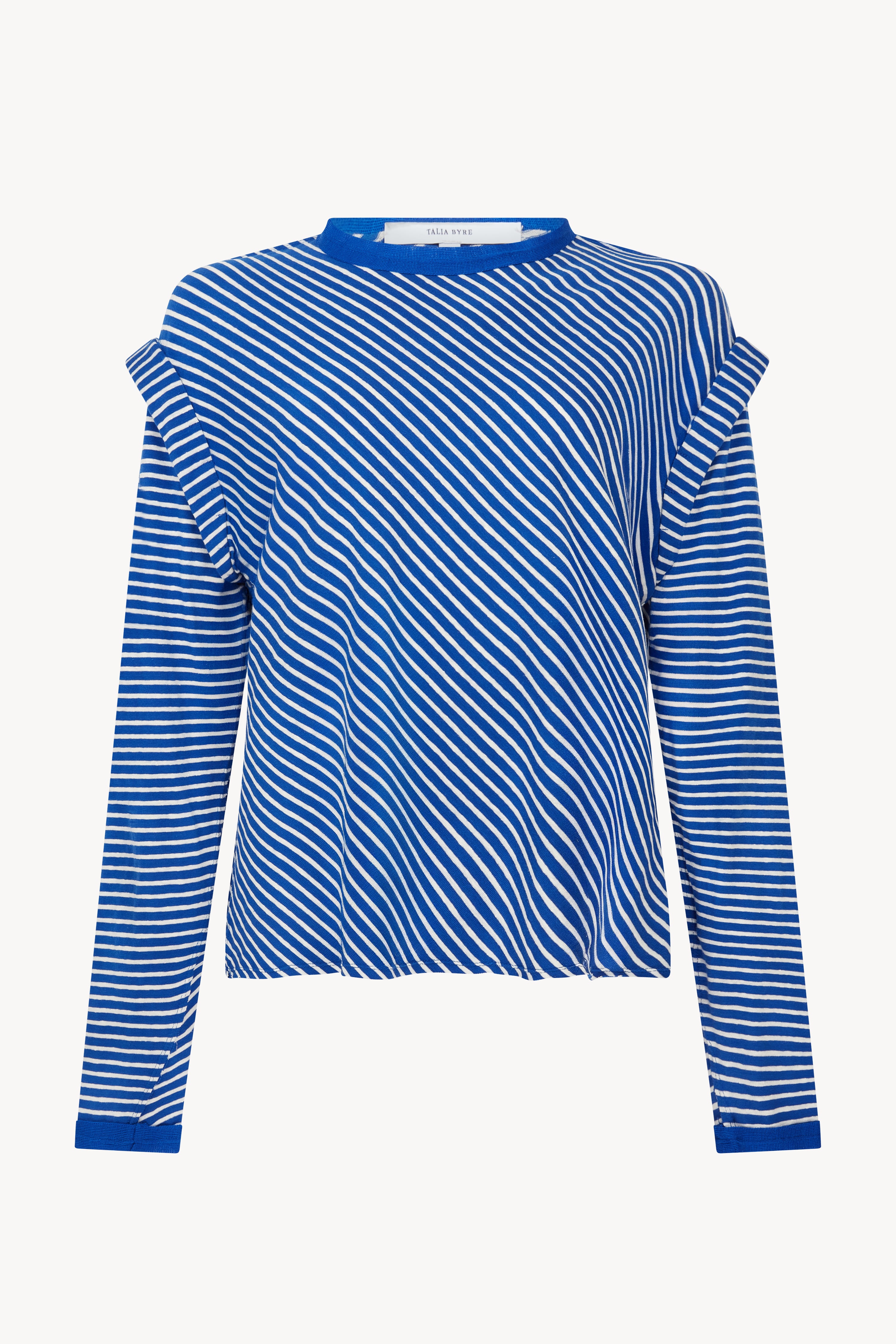 Blue Stripe Crew Neck Top