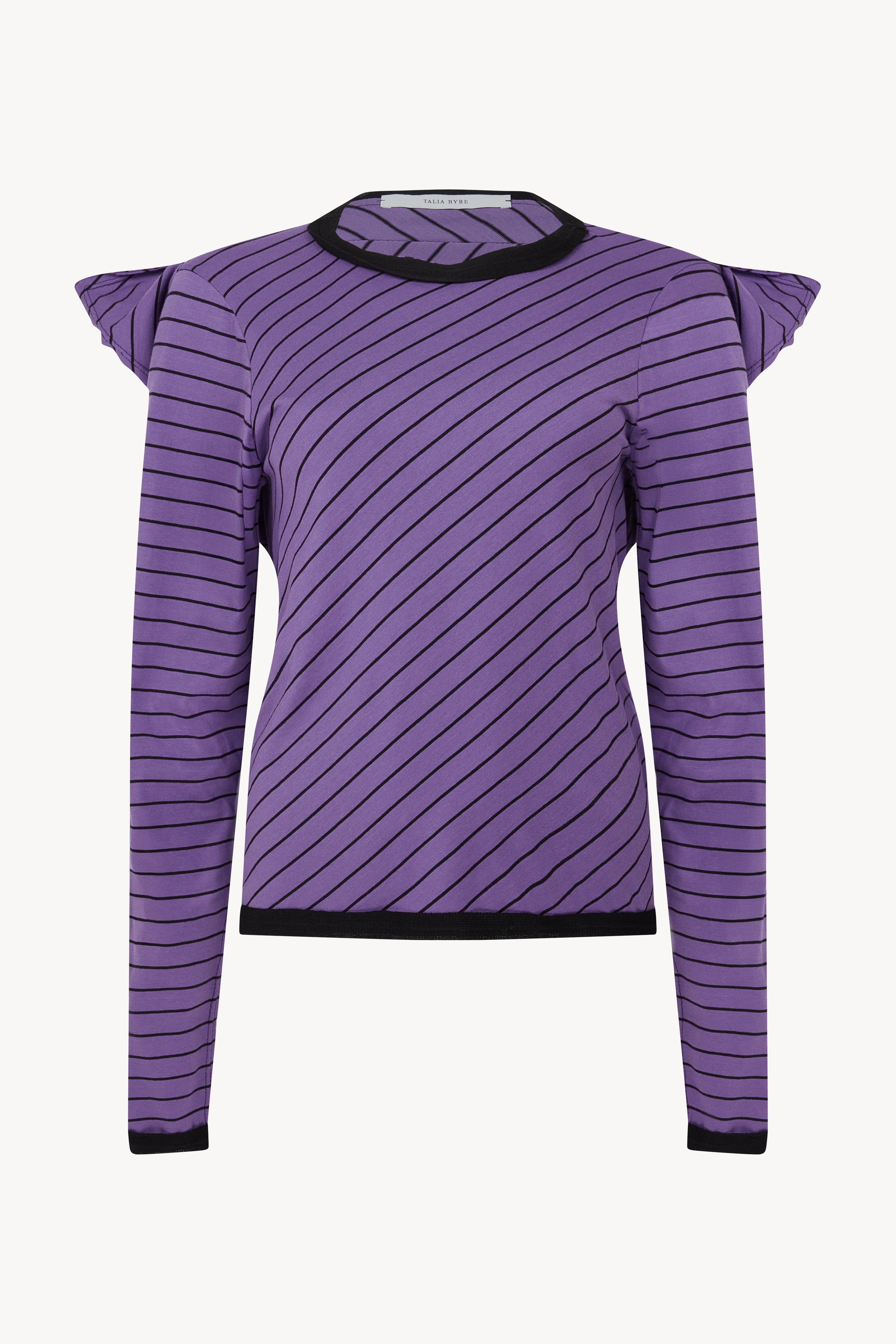 Purple Stripe Square Back Top