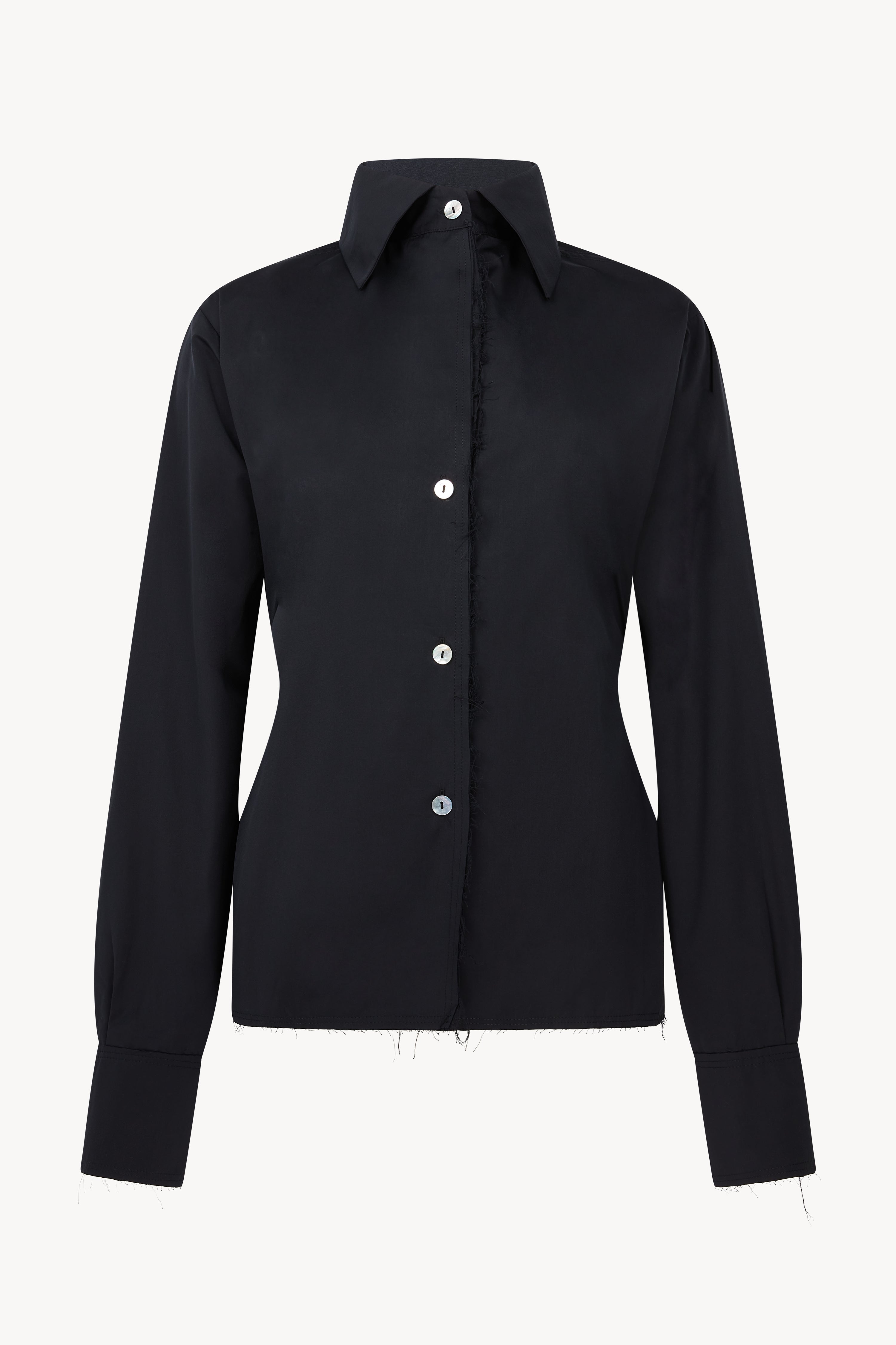 Black Pinched Waist Shirt