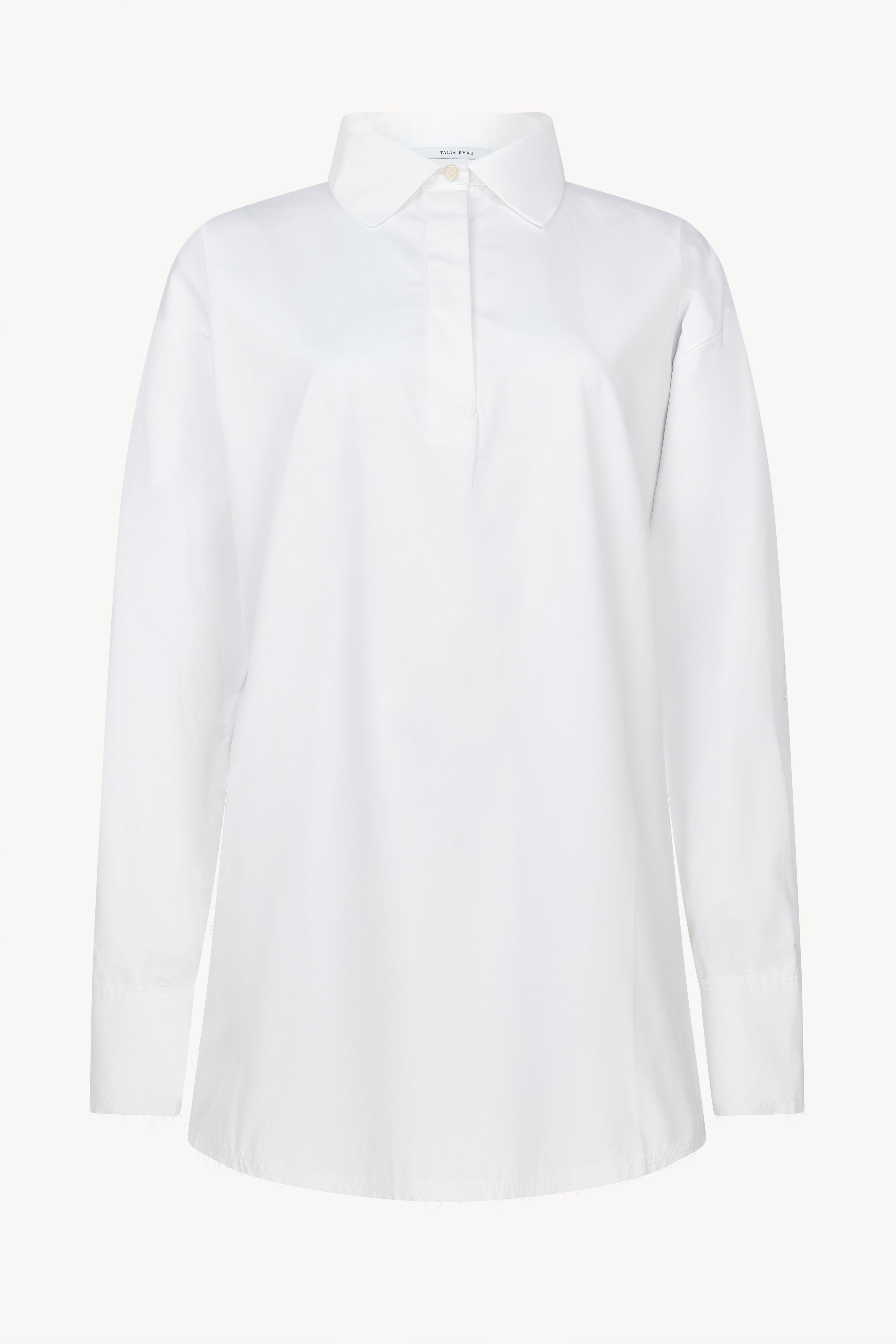 White Poplin Rugby Shirt