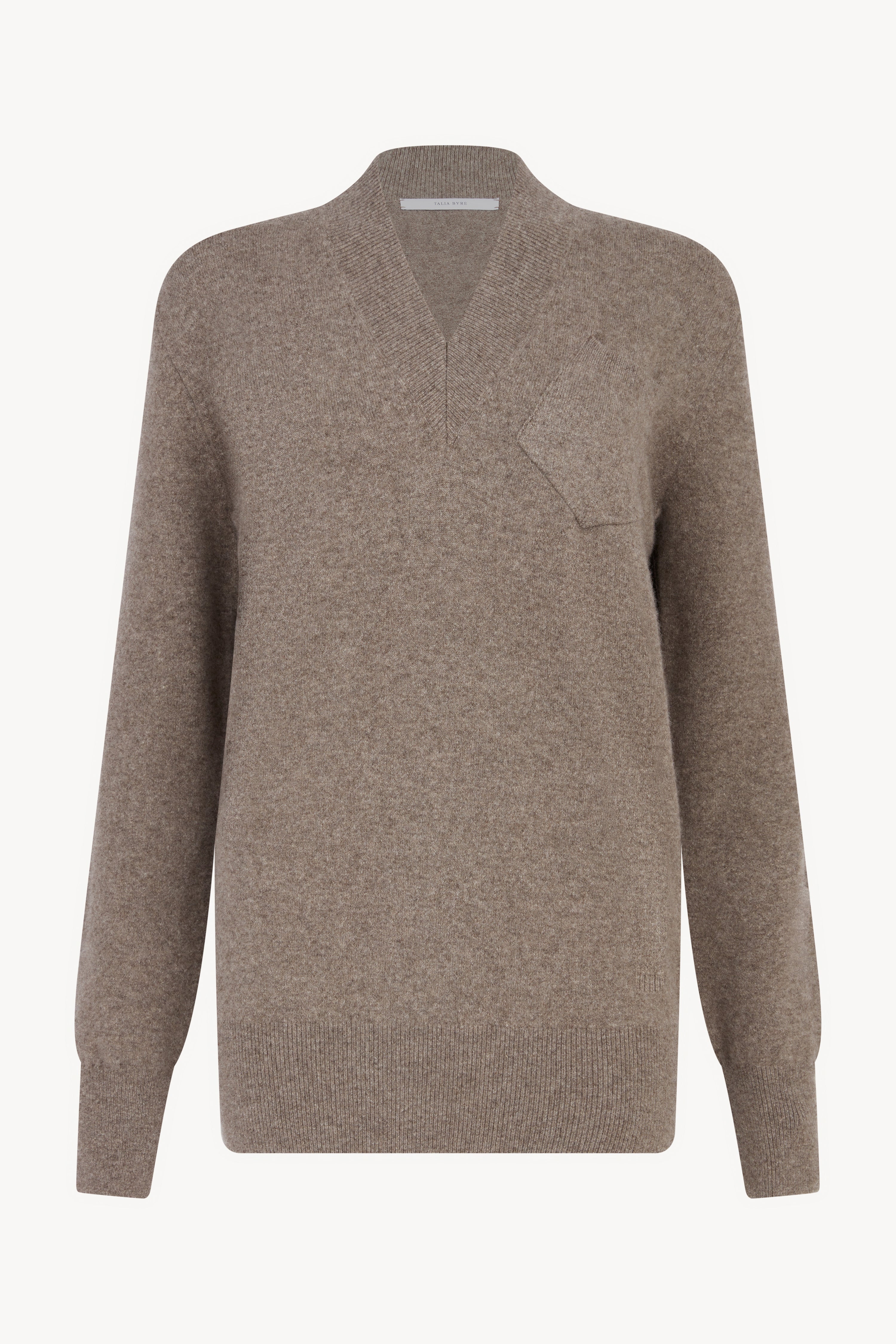 Grey Classic V-Neck Jumper