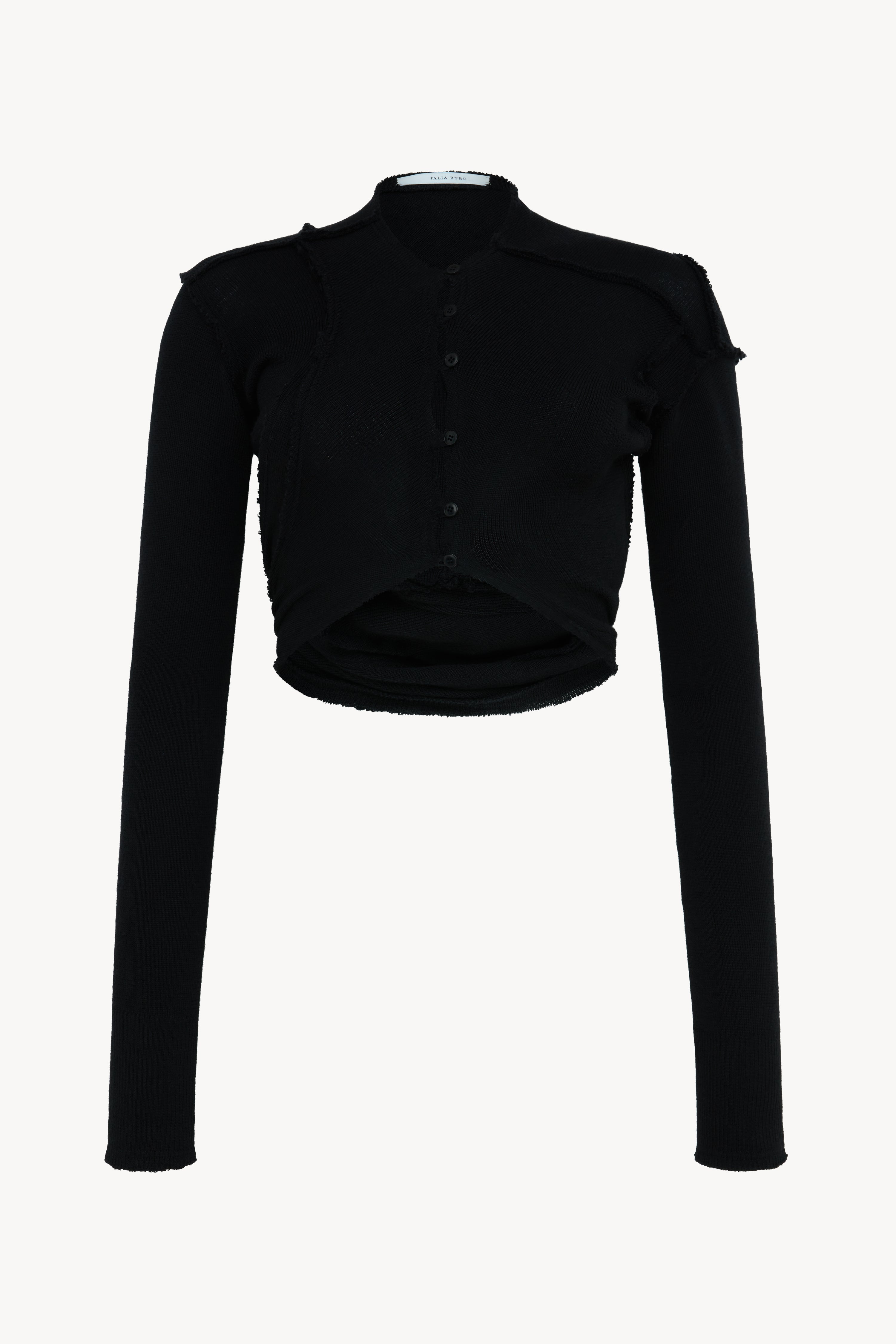 Black Merino Knit Bolero