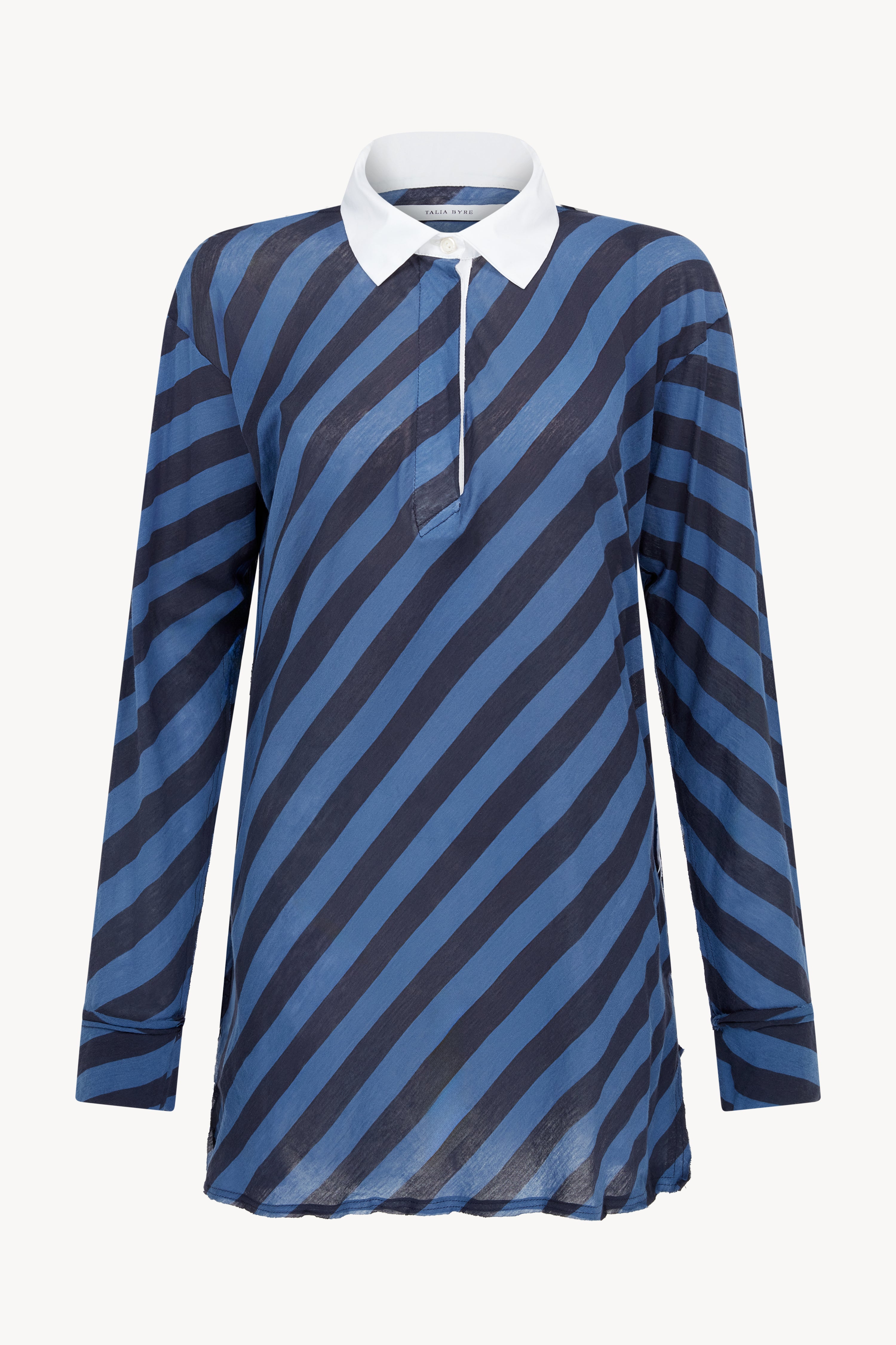 NAVY AND BLUE SHEER RUGBY SHIRT
