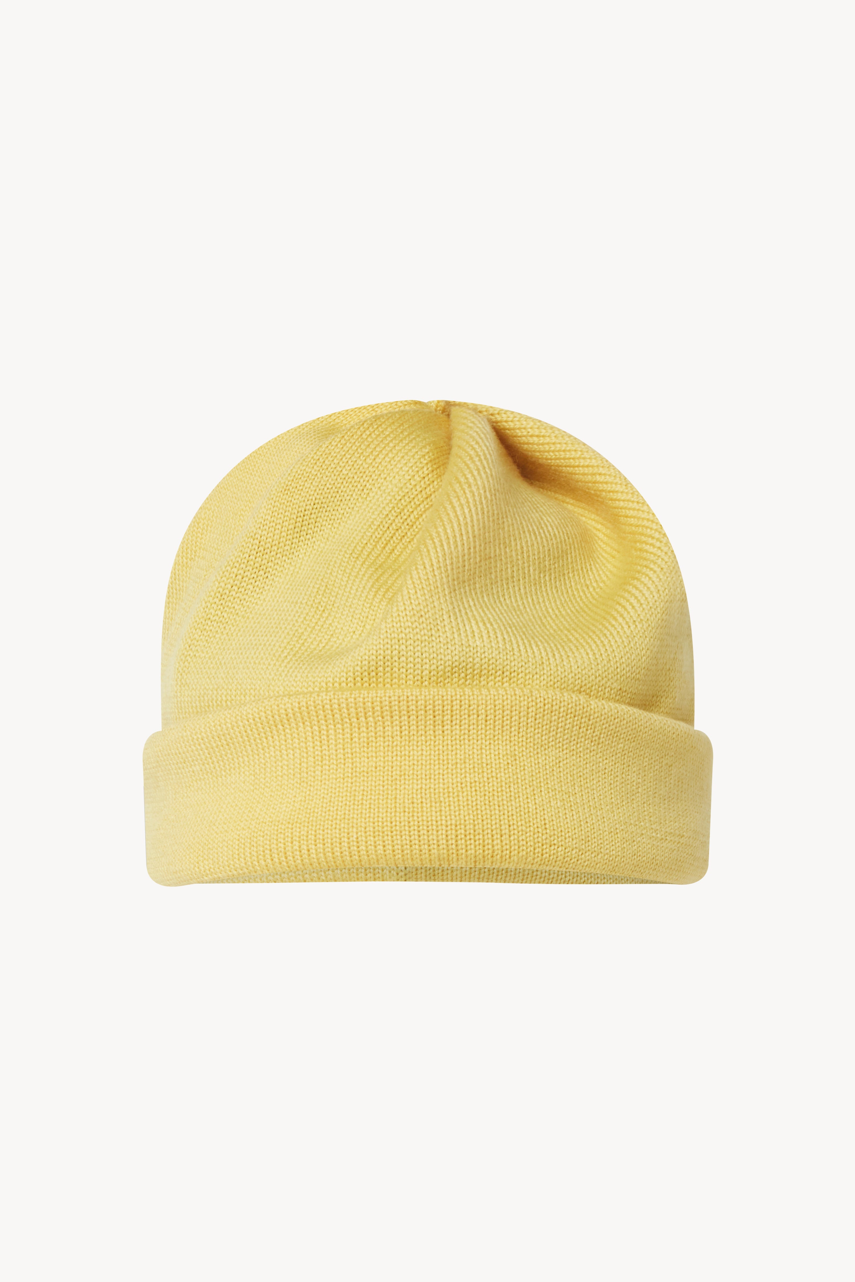 YELLOW TWISTED BEANIE