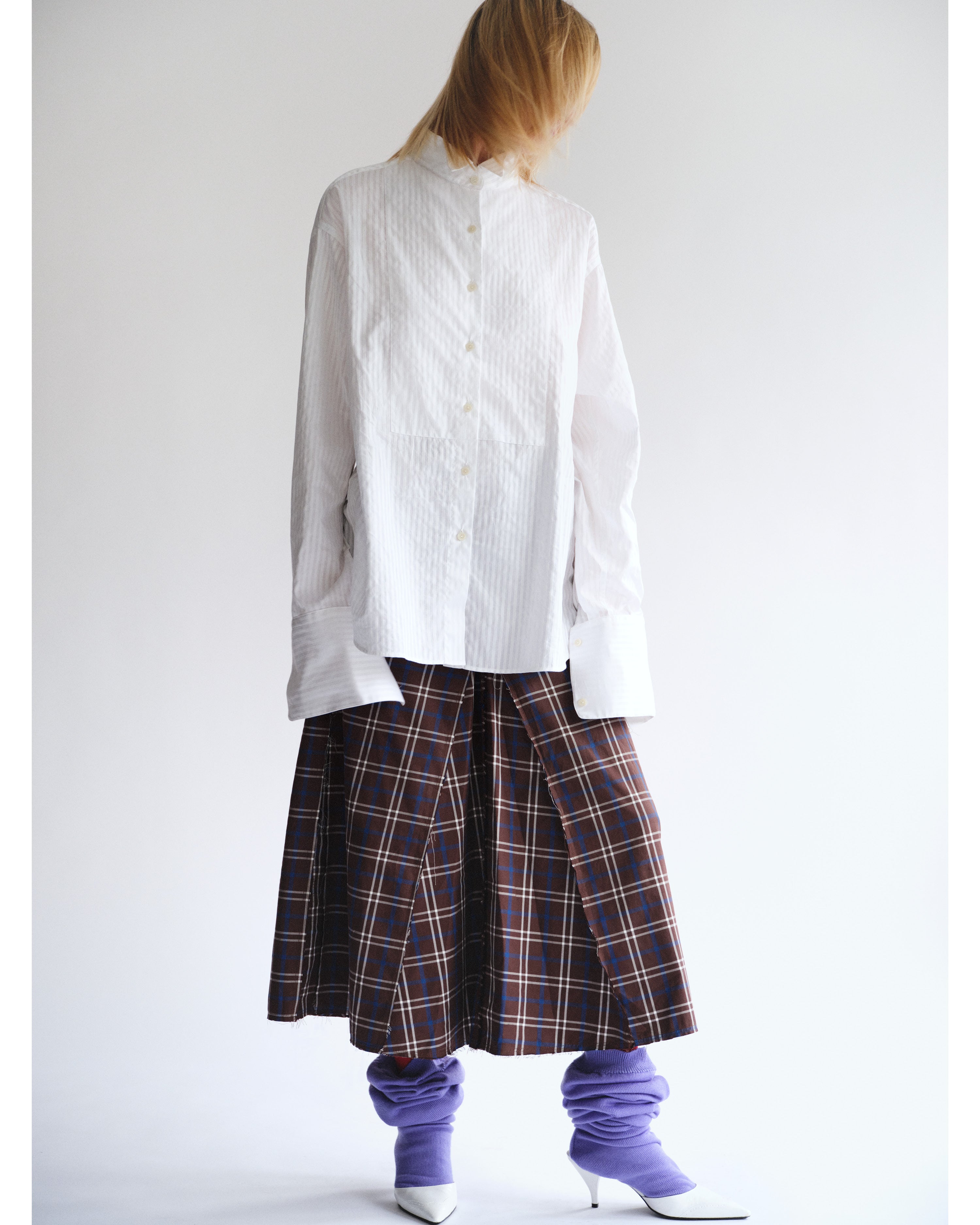 WHITE OVERSIZED EVENING SHIRT