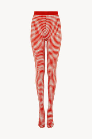 AW24 Red Houndstooth Tights