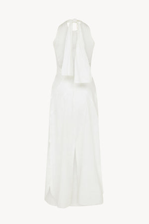 SS23 White Poplin Halter Neck Dress