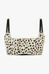 SS24 Dalmatian Print Leather Bra