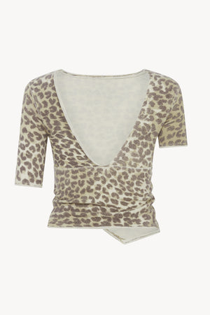 AW23 Leopard Knit T-Shirt