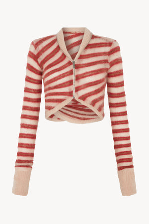 AW24 Pink Mohair Stripe Bolero