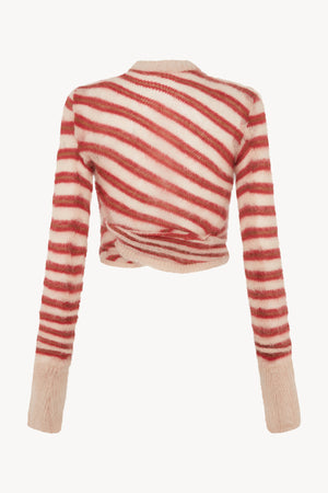 AW24 Pink Mohair Stripe Bolero