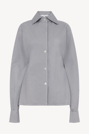 Blue Stripe Pinched Waist Shirt