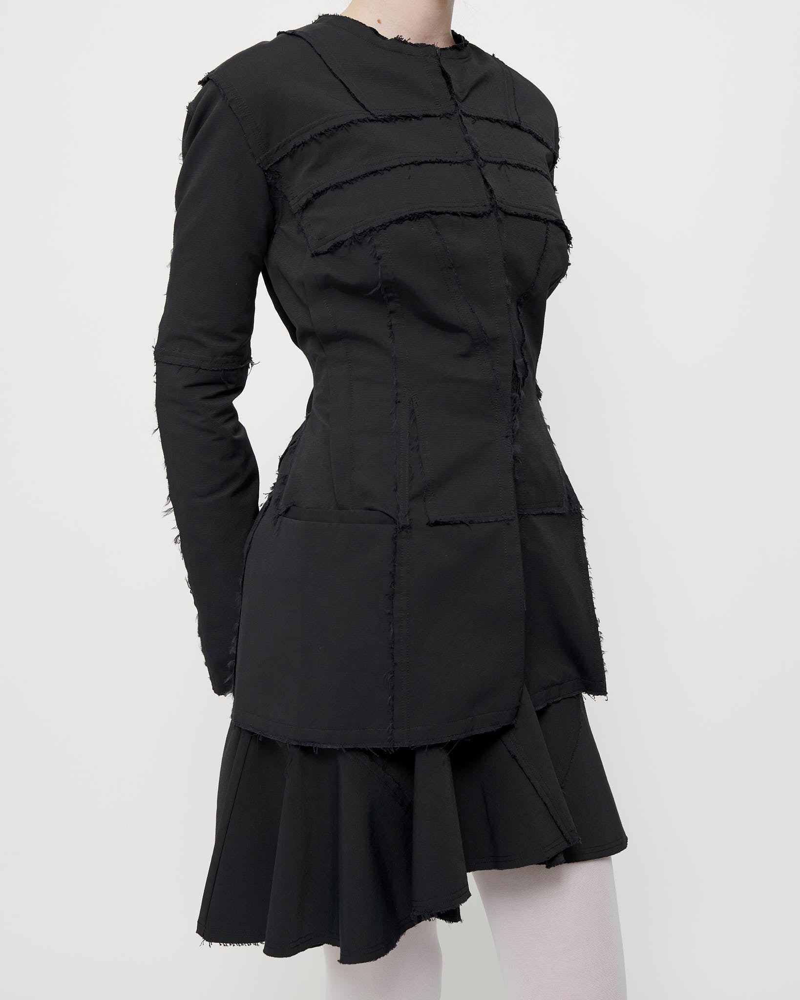 Black Long Line Jacket - Canvas