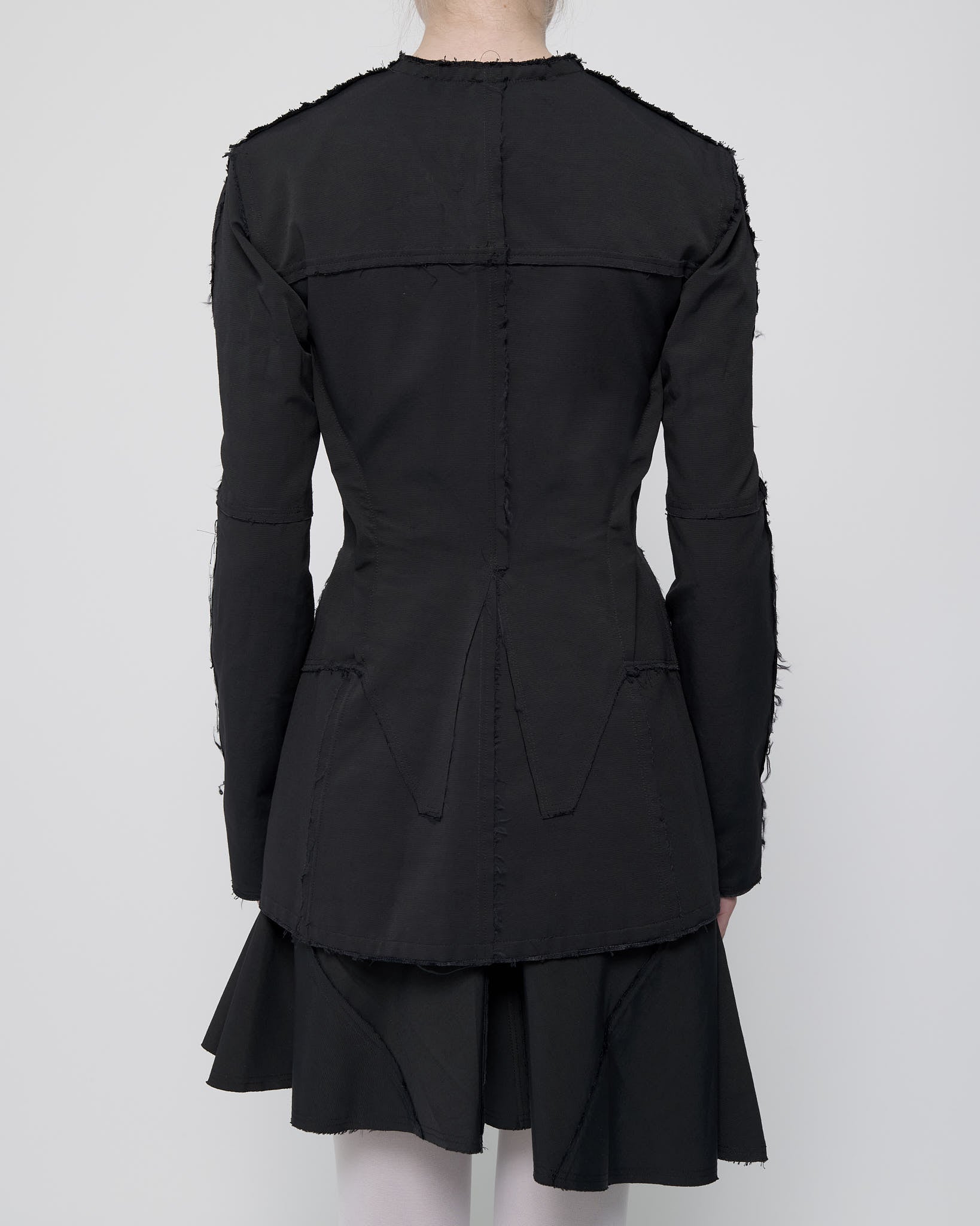 Black Long Line Jacket - Canvas