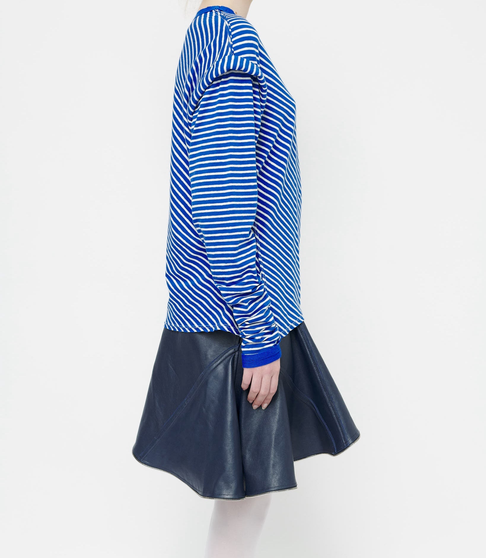 Blue Stripe Crew Neck Top