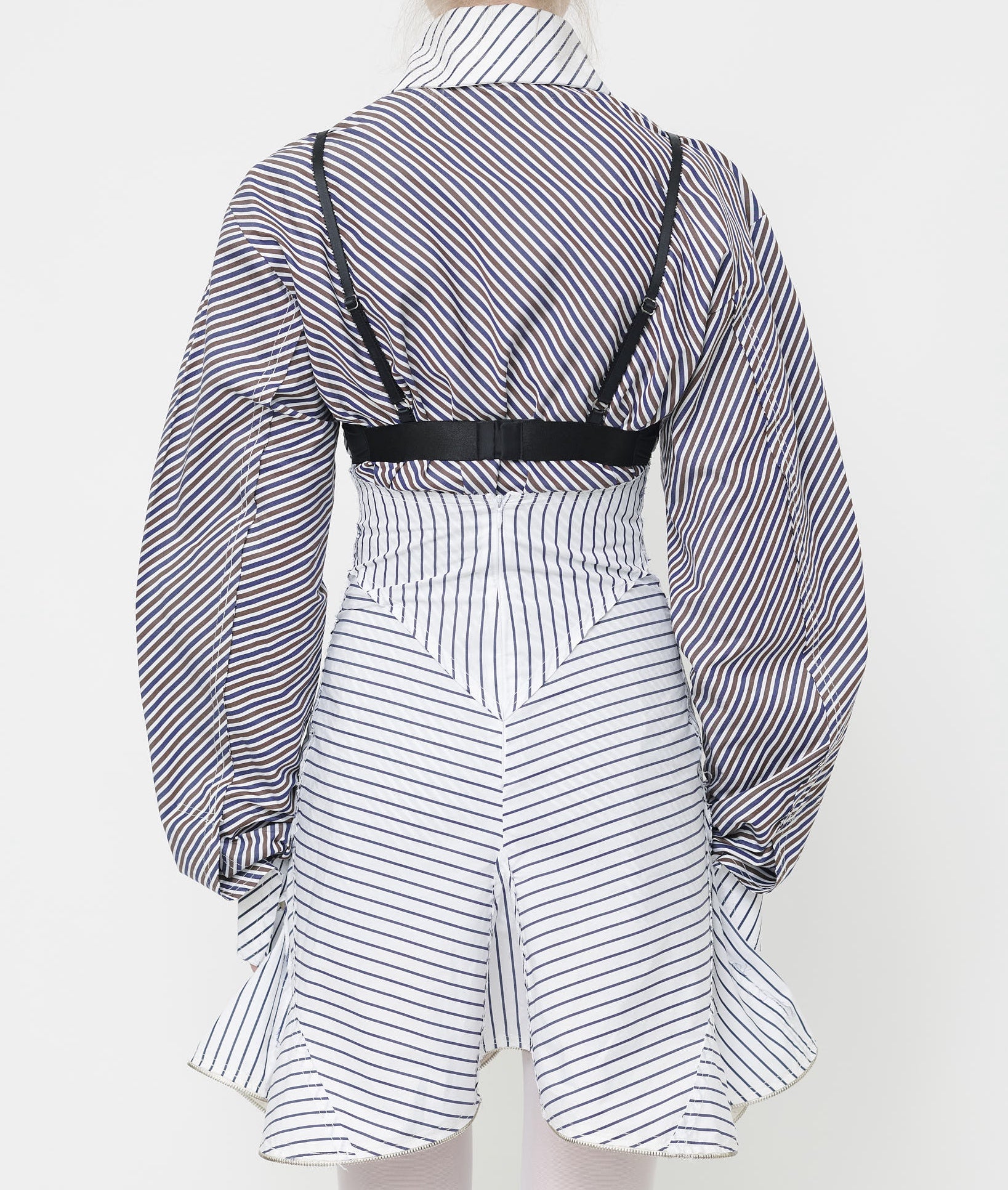 White/Navy Stripe Bambino Dress