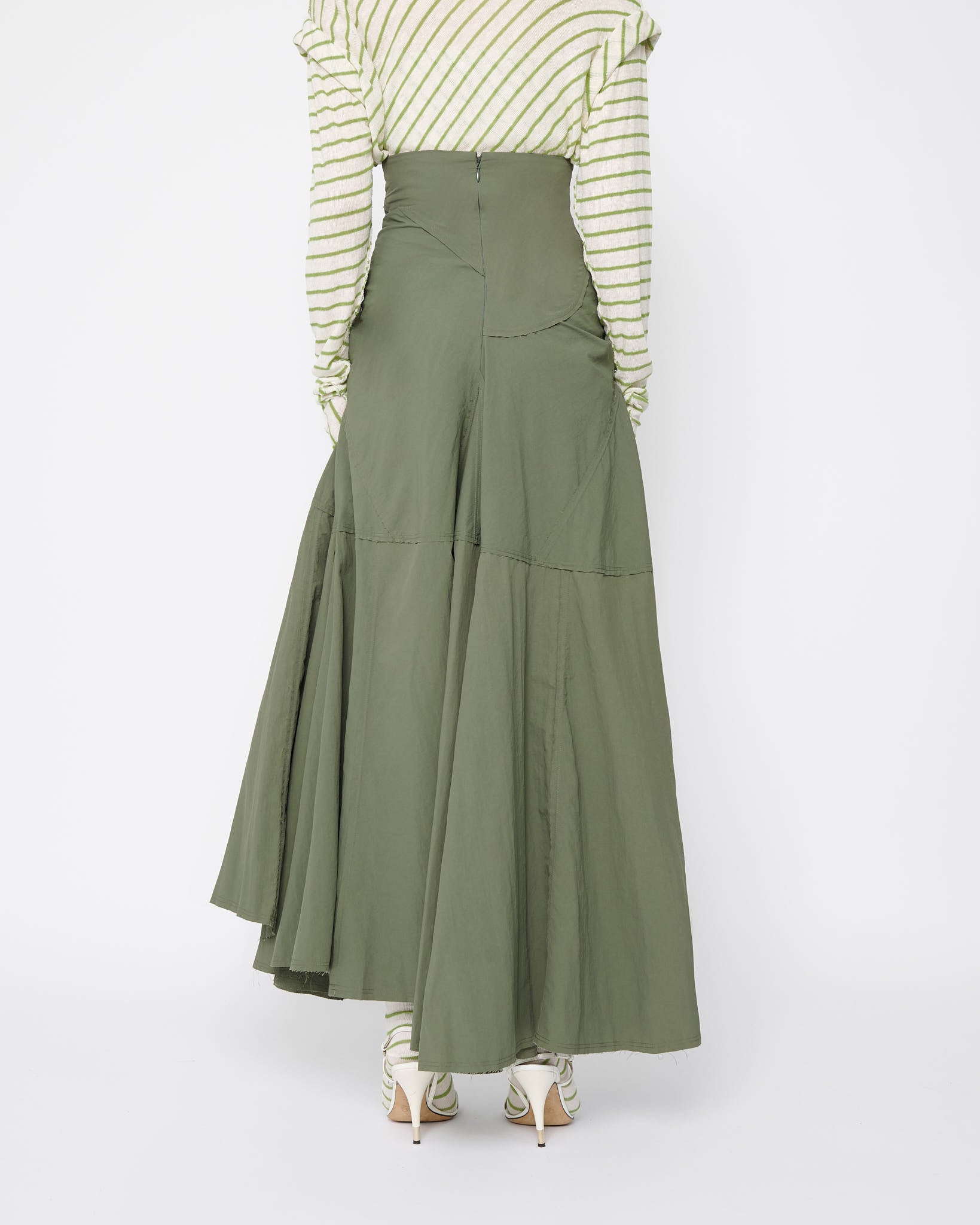 Khaki Full Flame Skirt