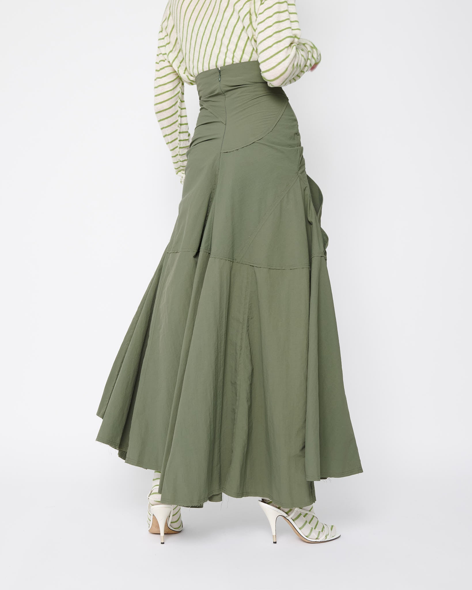 Khaki Full Flame Skirt