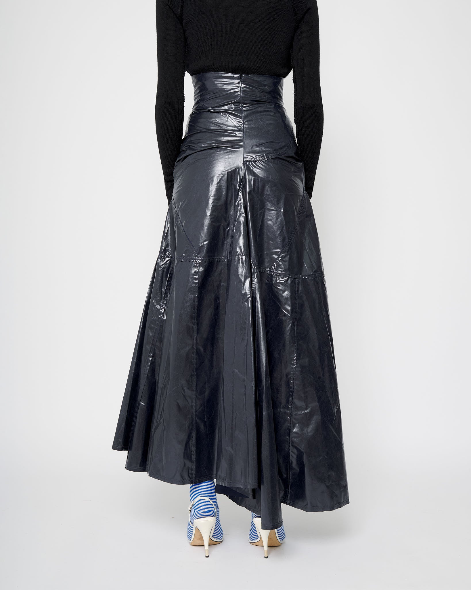 Navy Full Flame Skirt