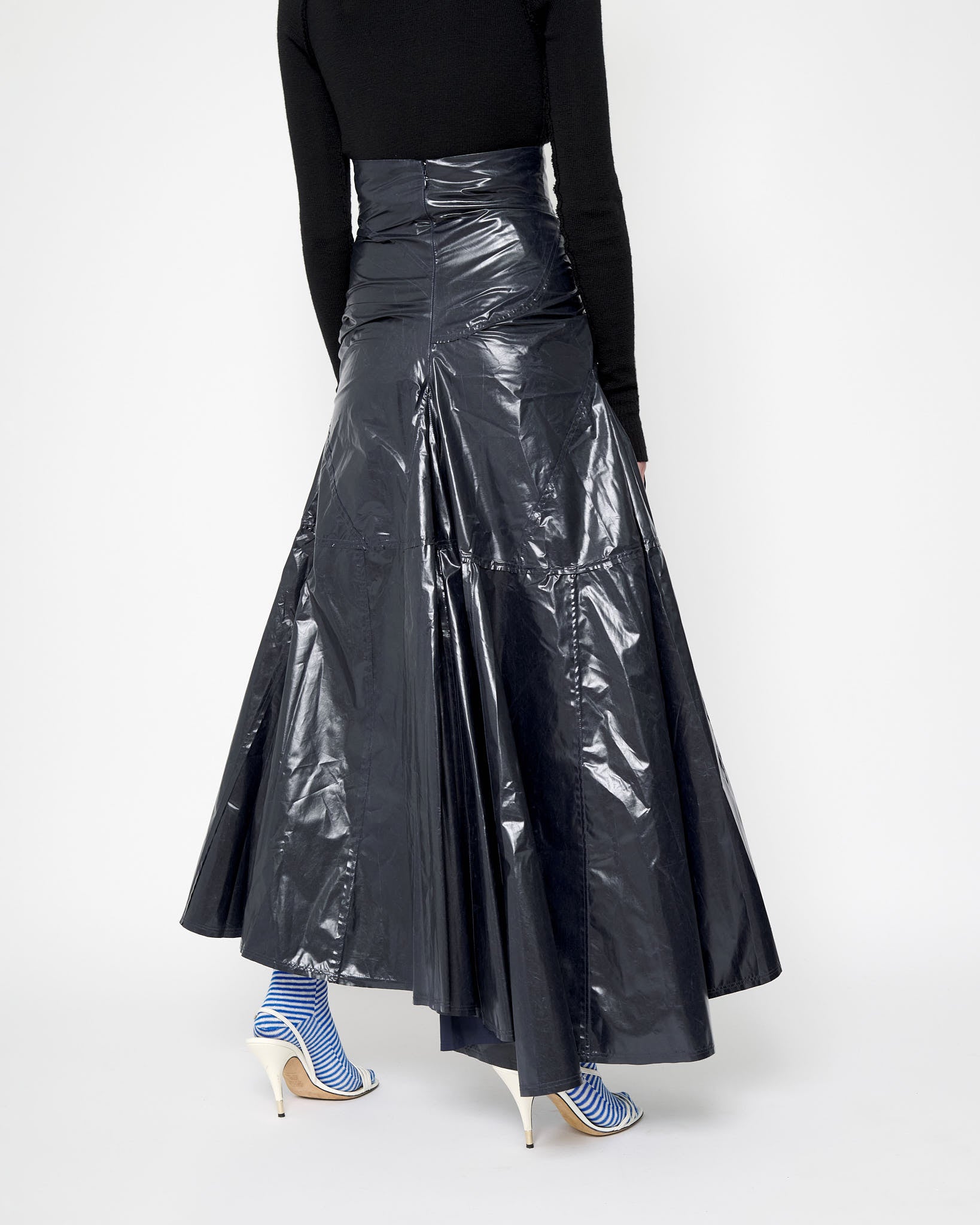 Navy Full Flame Skirt