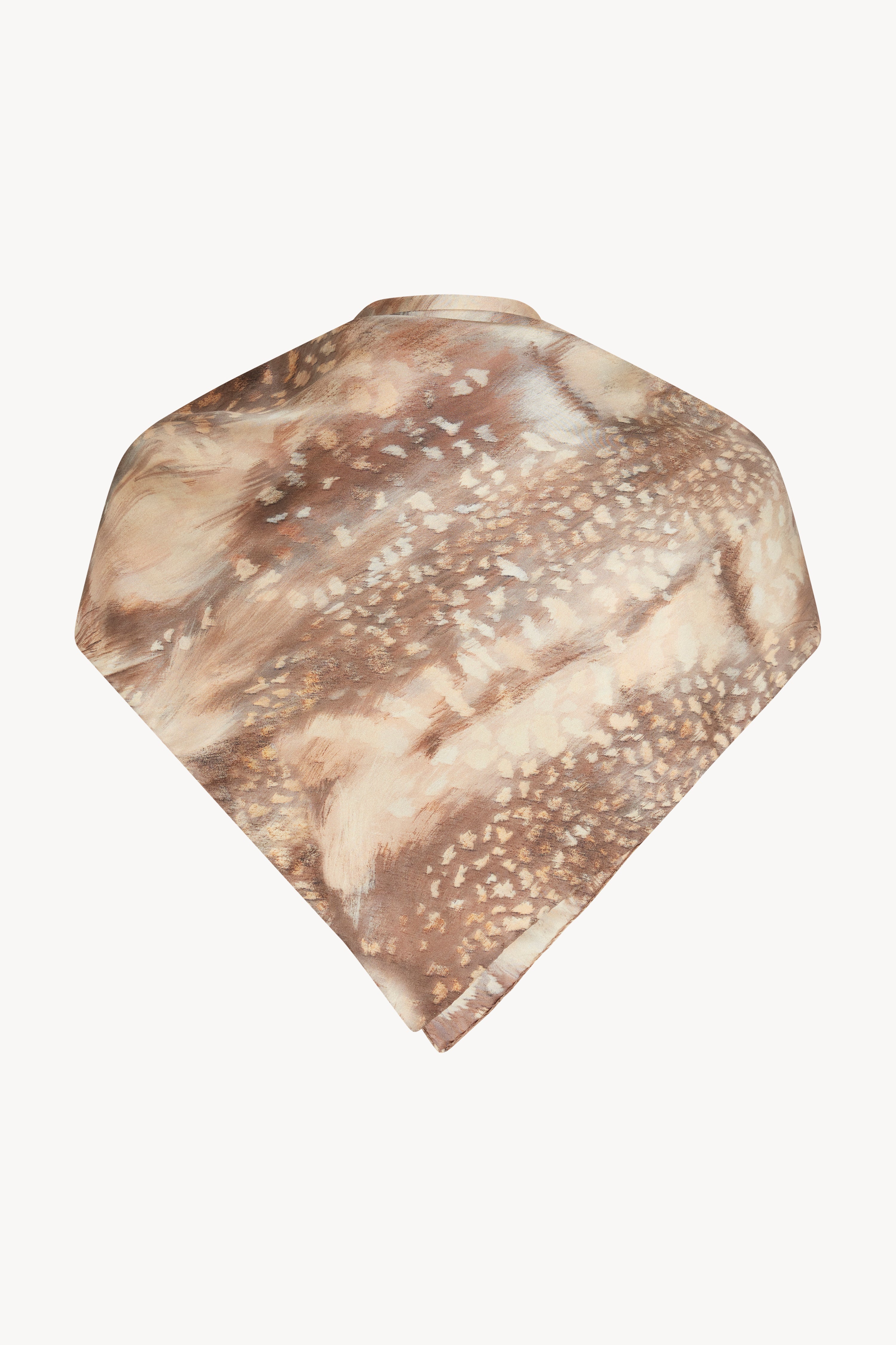 DEER PRINT SILK SCARF