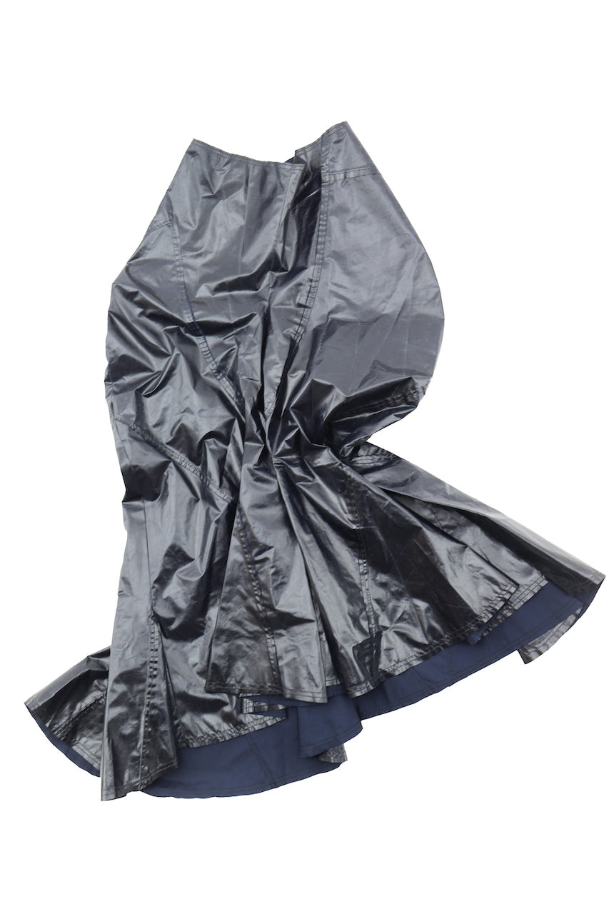 Navy Midi Flame Skirt