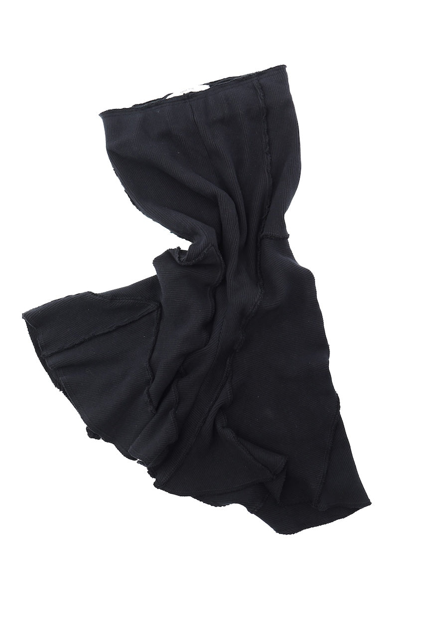 Black Midi Rib Knit Skirt