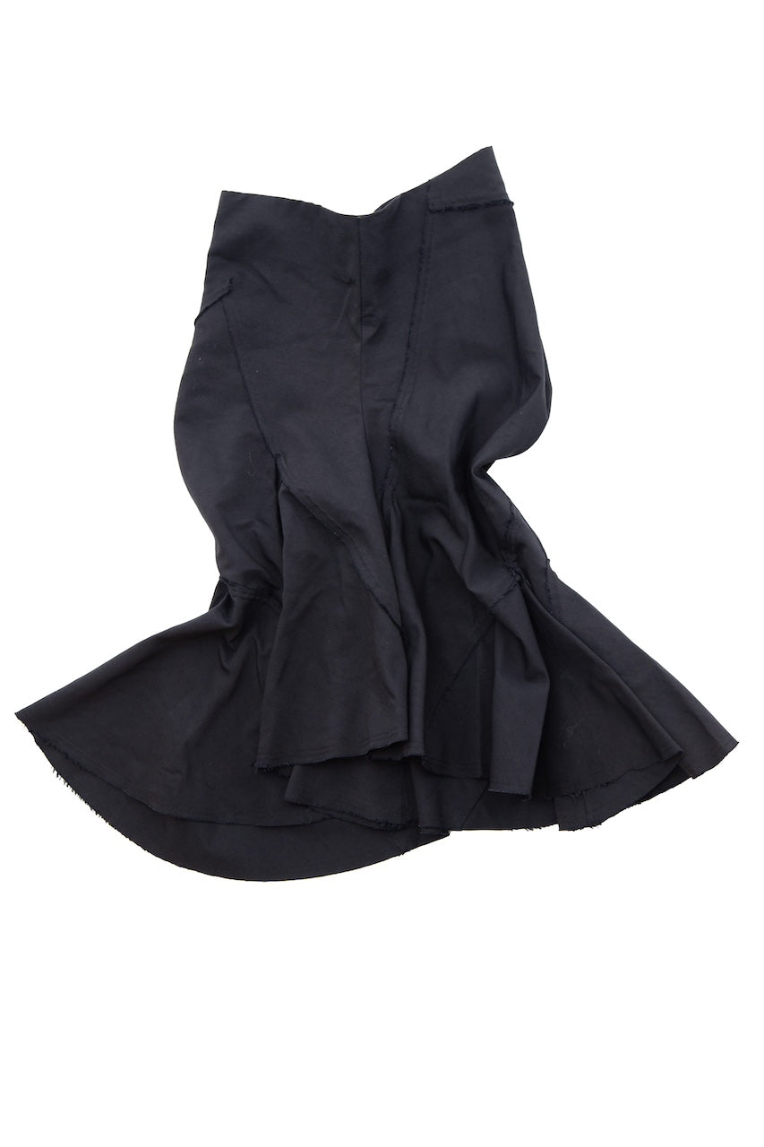 Black Mini Flame Skirt - Canvas