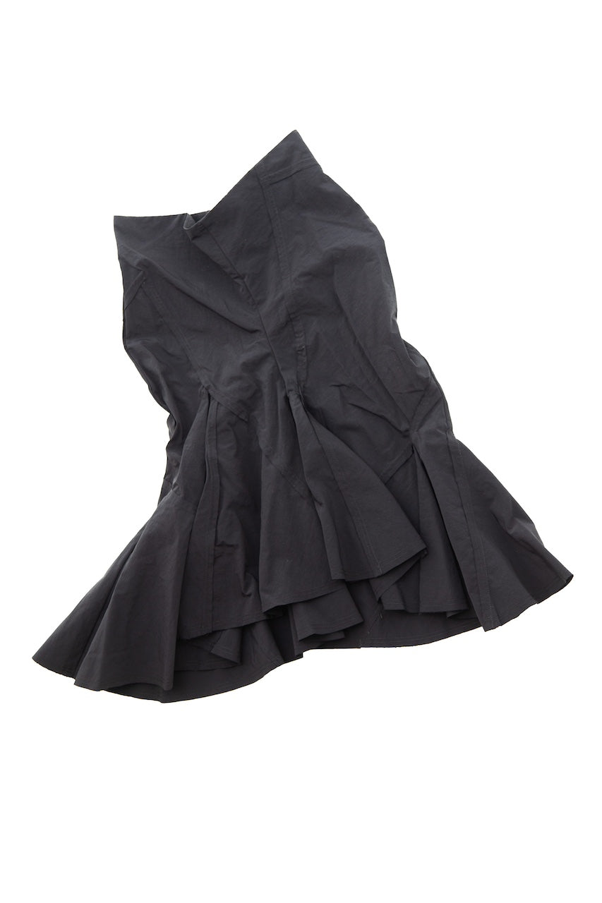 Black Mini Flame Skirt - Nylon