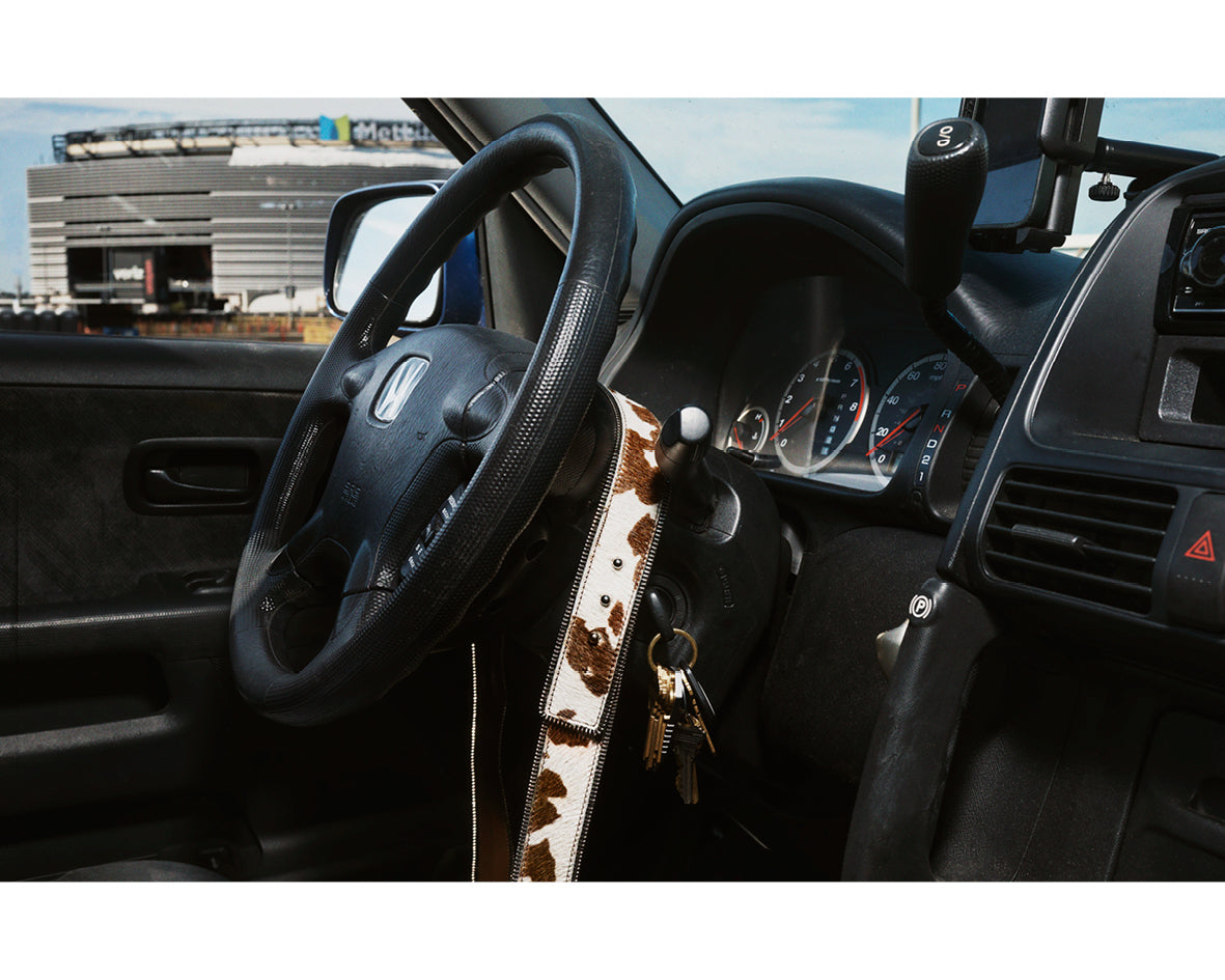 Cow Zipper Wrap Belt