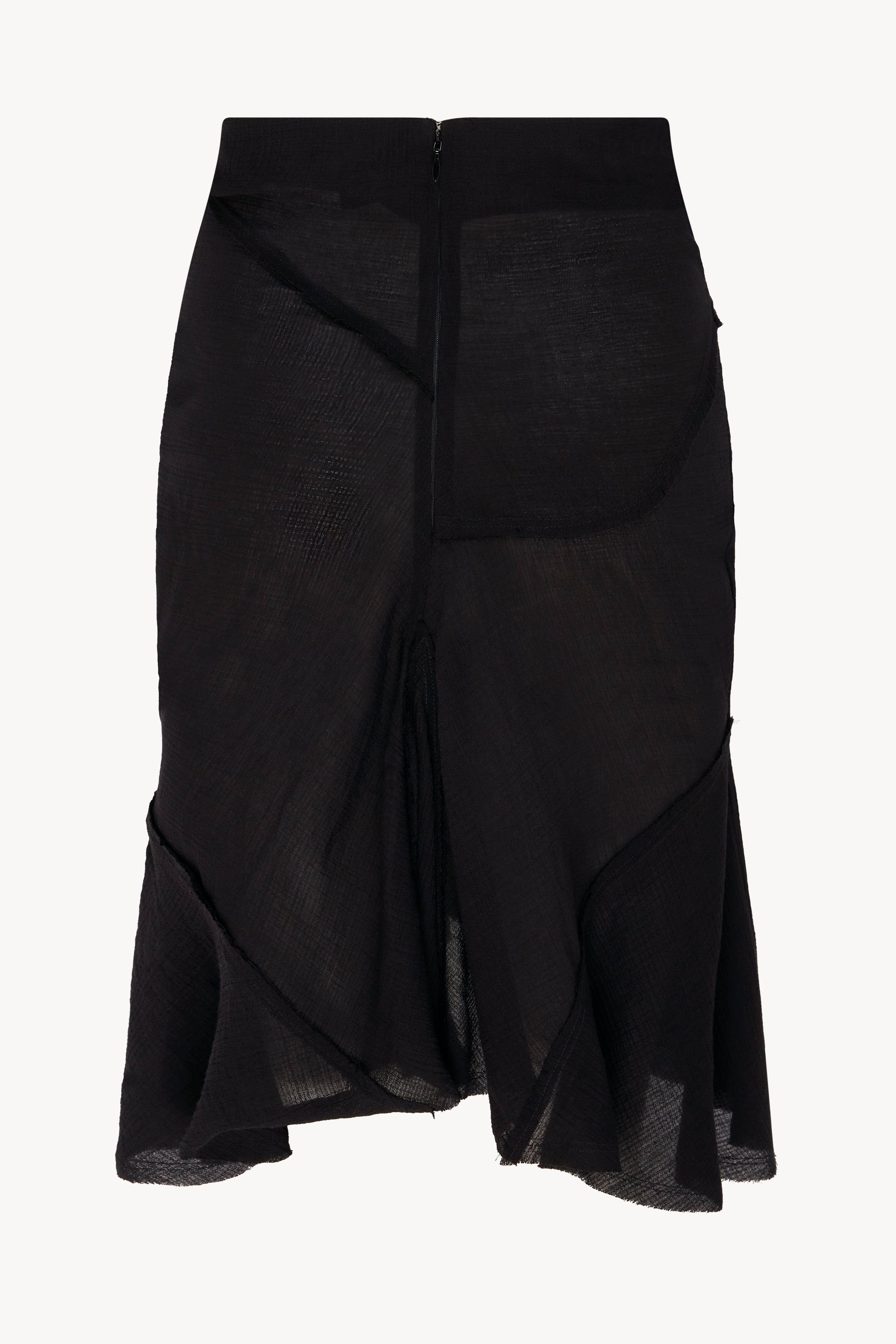 BLACK MINI FLAME SKIRT - VISCOSE