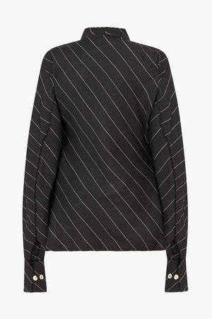 PINSTRIPE PINCHED WAIST SHIRT