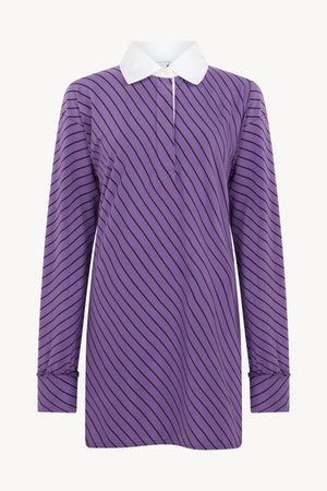 Purple and Black Stripe Rugby Shirt