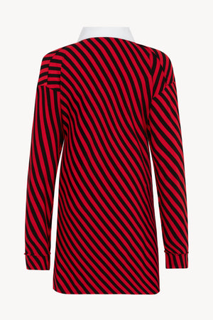 Red and Black Stripe Rugby Shirt