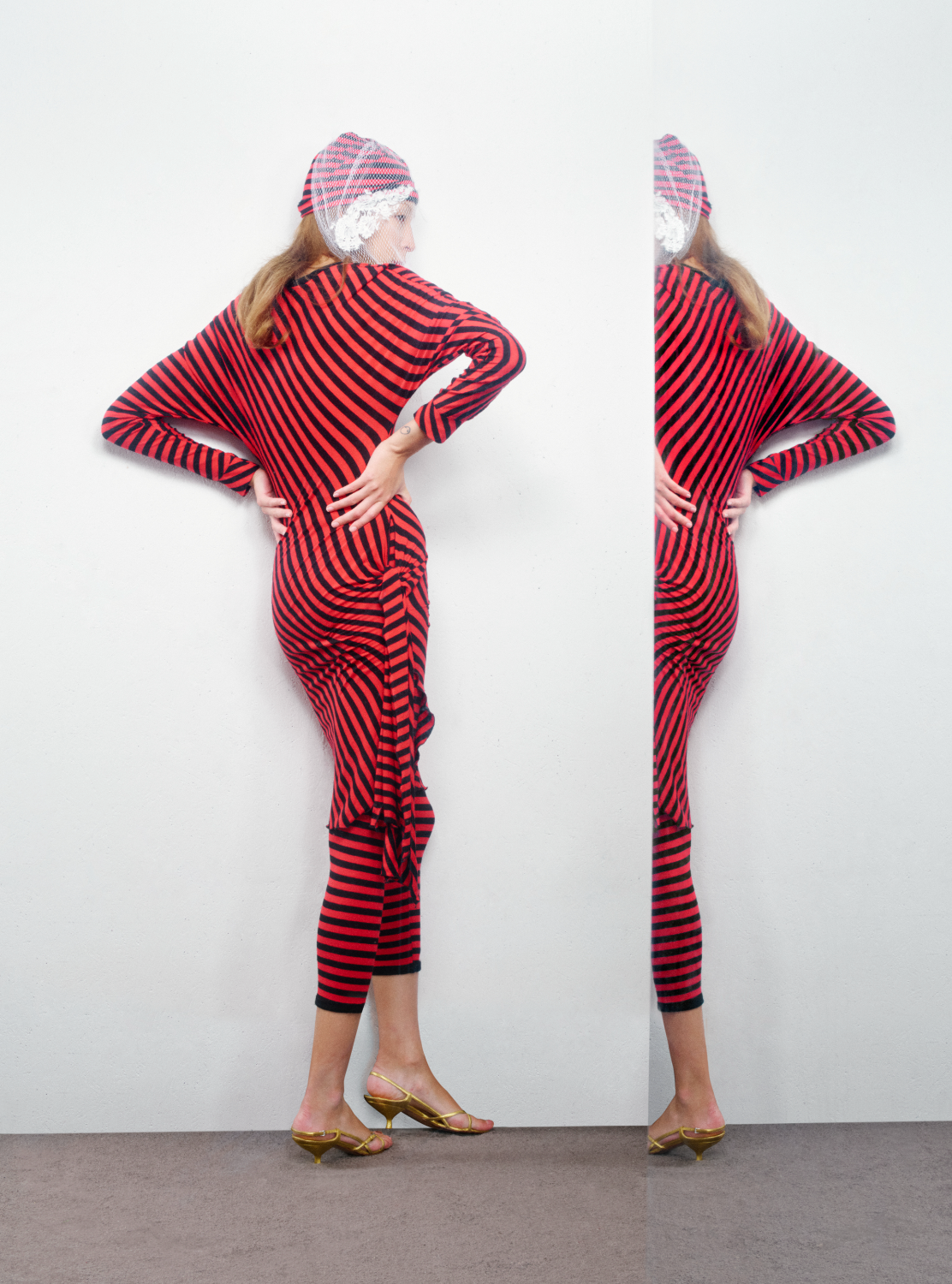 Red Stripe Tie Dress