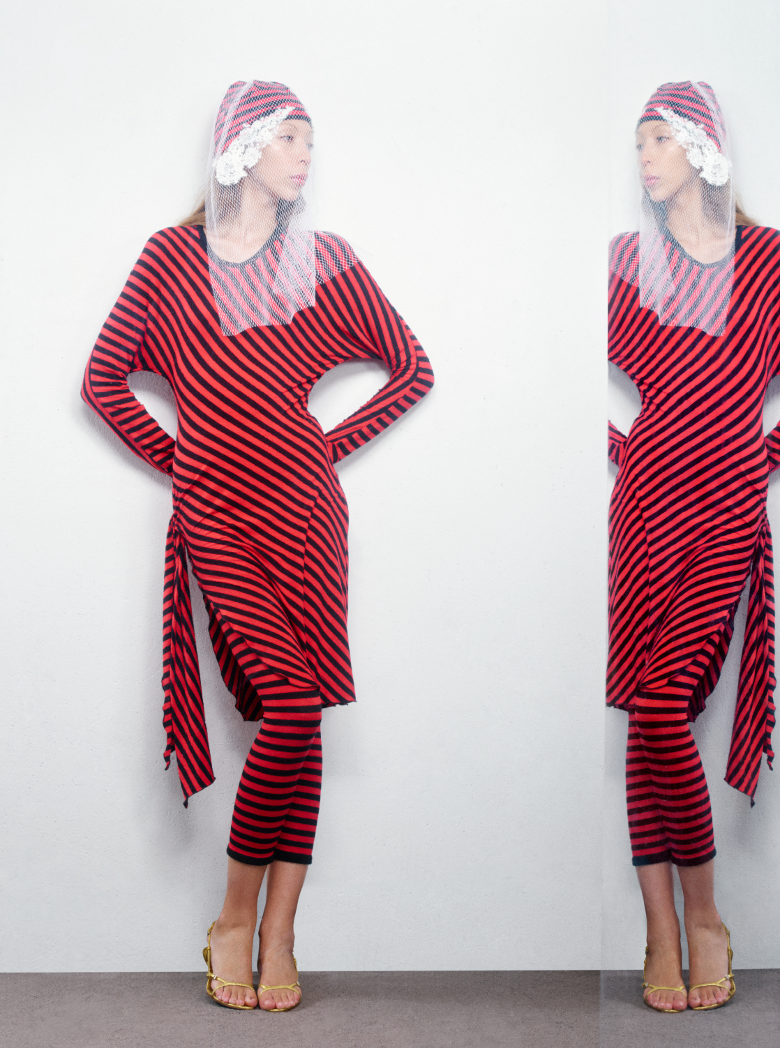 Red Stripe Tie Dress