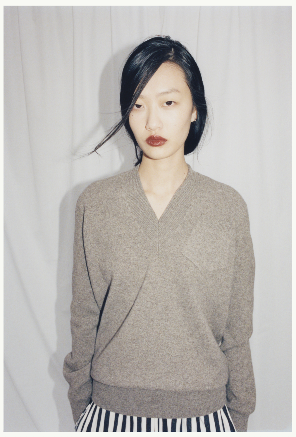 Grey Classic V-Neck Jumper