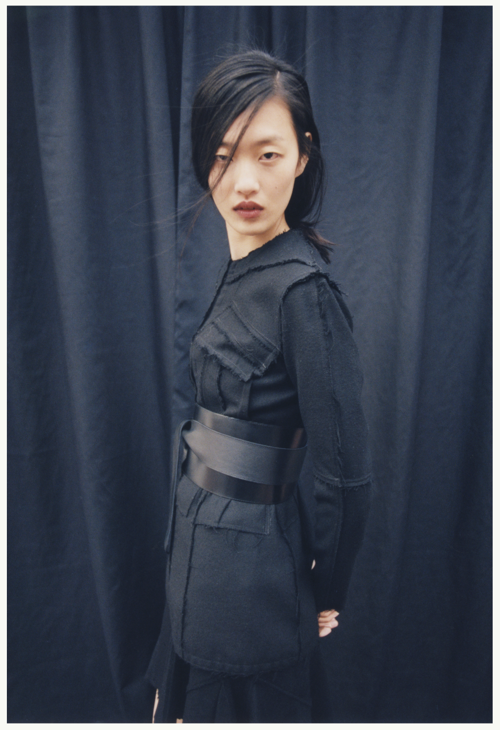 Black Long Line Jacket - Wool