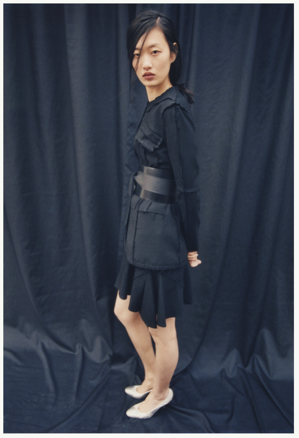 Black Long Line Jacket - Wool