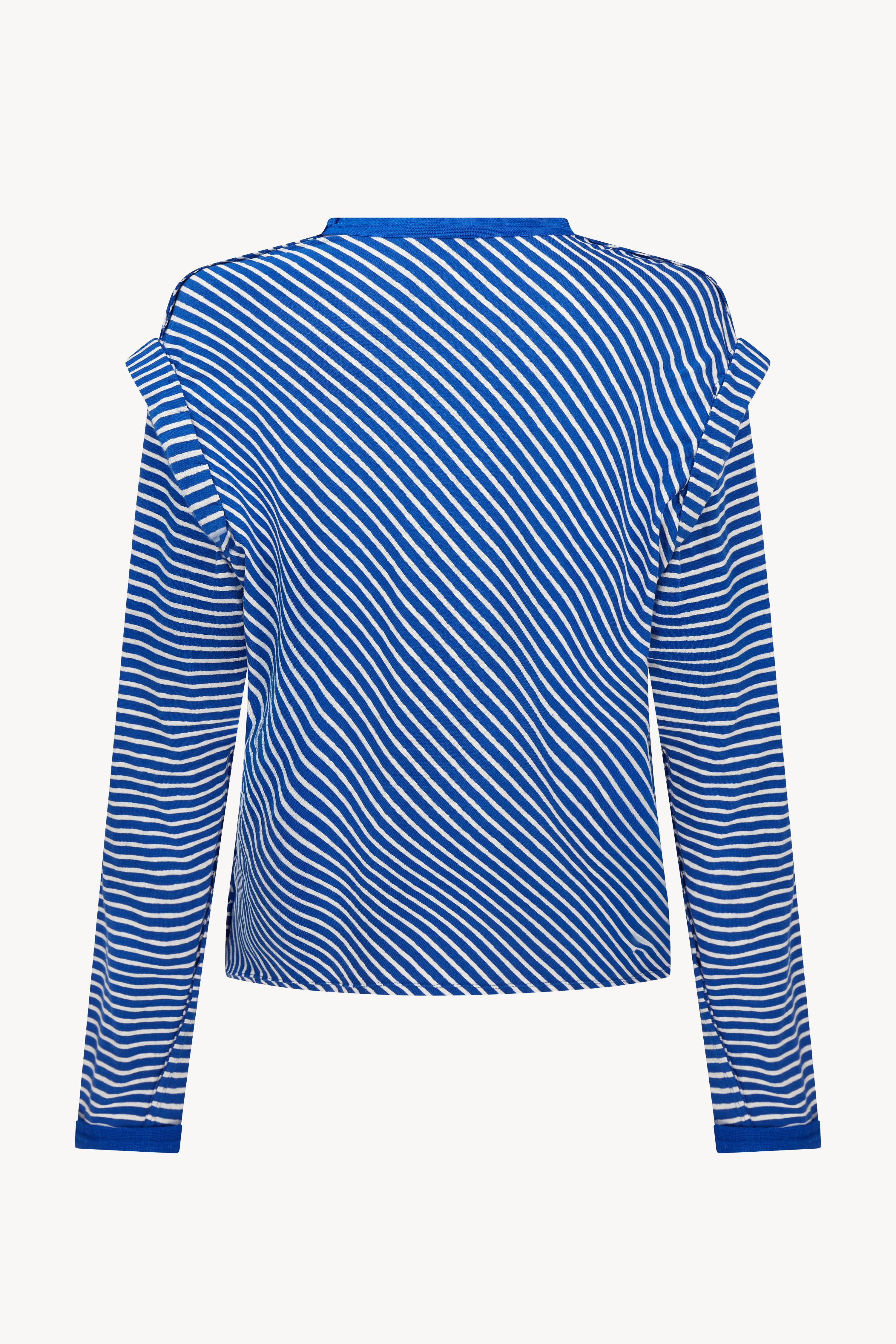 Blue Stripe Crew Neck Top