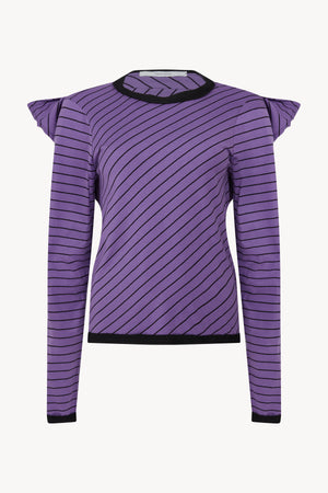 Purple Stripe Square Back Top