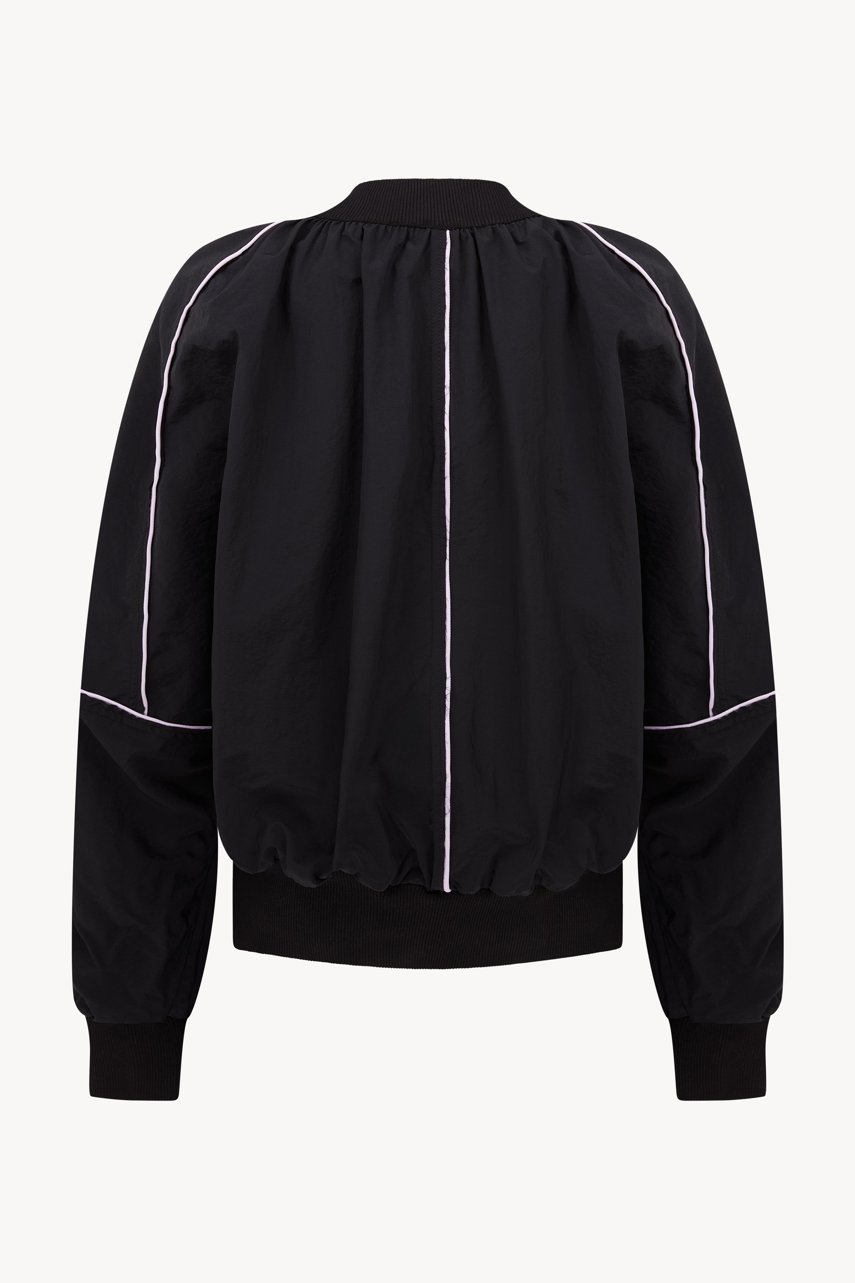 Black and Lilac Bomber Jacket