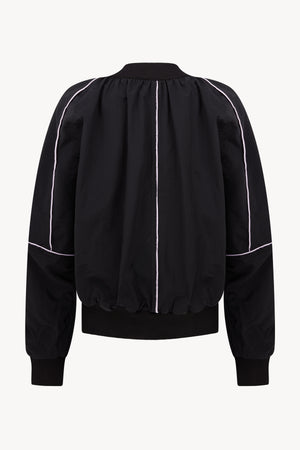 Black and Lilac Bomber Jacket
