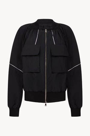 Black and Lilac Bomber Jacket