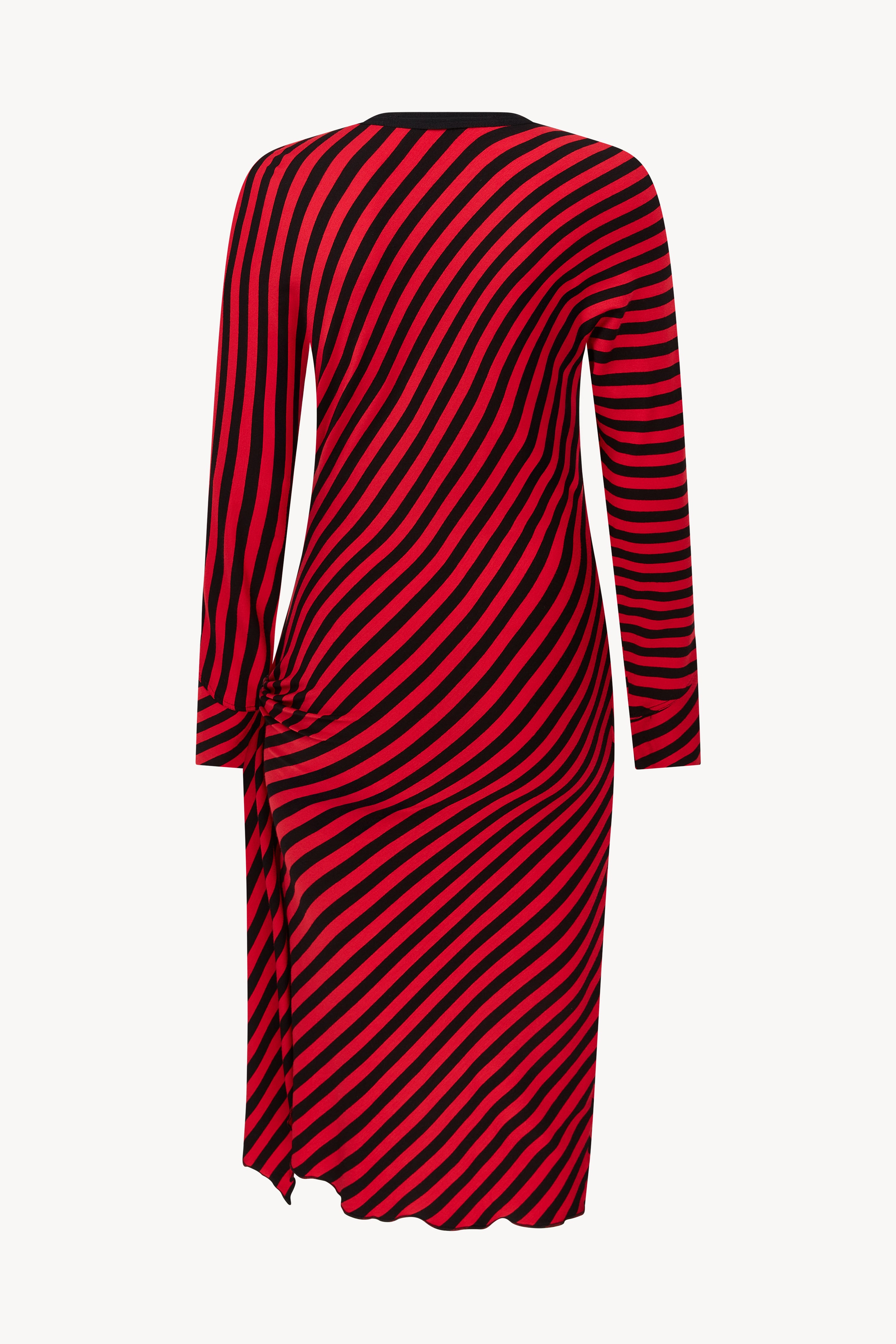 Red Stripe Tie Dress