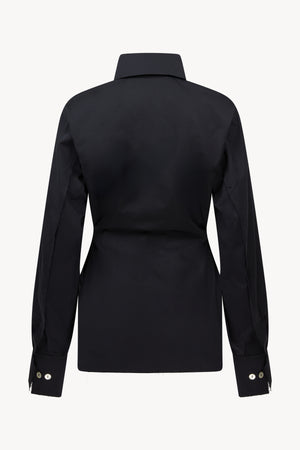 Black Pinched Waist Shirt